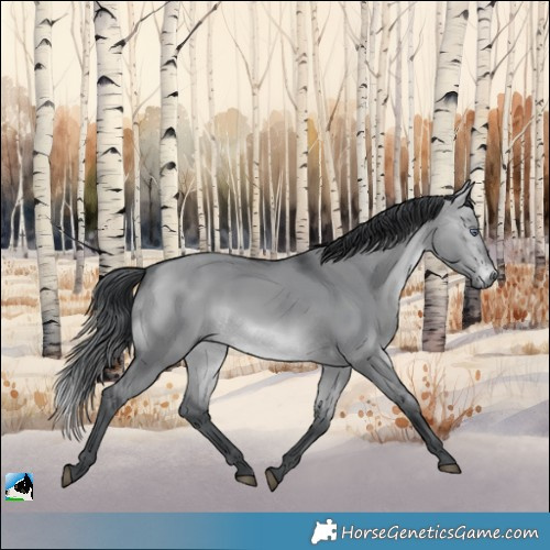 Horse Color:Brown Chinchilla Dun 