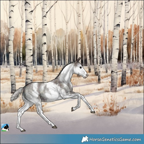Horse Color:White Spotted Midnight Silver Brown Onyx Sabino 