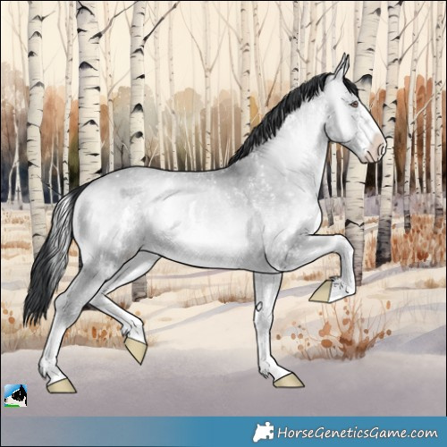 Horse Color:Brown Chinchilla Ice Onyx Sabino 