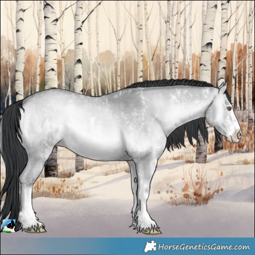 Horse Color:Brown Chinchilla Ice Onyx Sabino 