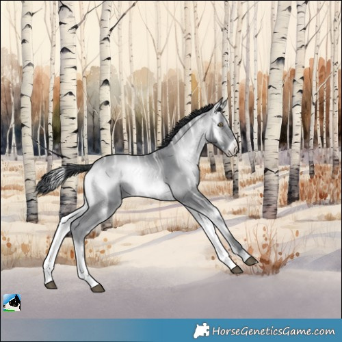 Horse Color:Brown Chinchilla Ice Onyx Sabino 