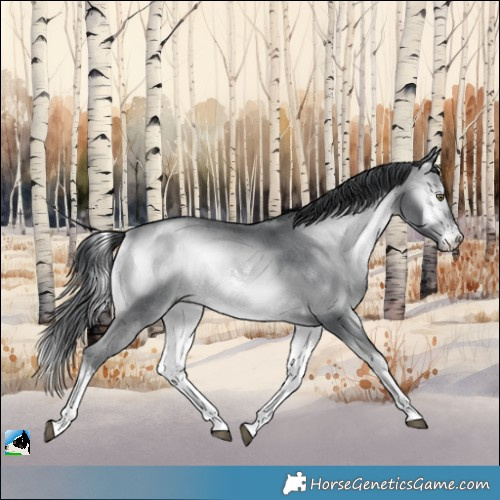 Horse Color:Brown Chinchilla Onyx Sabino 