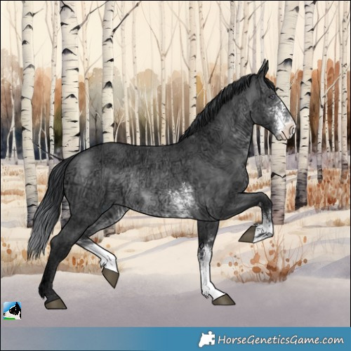 Horse Color:Brown Chinchilla Ice Sabino