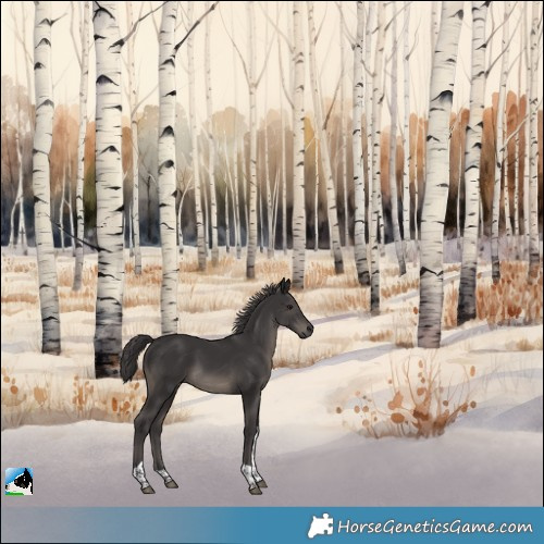Horse Color:Smoky Black Tobiano 