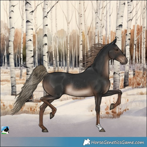 Horse Color:Liver Chestnut Rabicano 