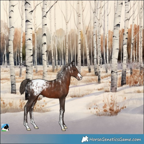 Horse Color:Powder White Liver Chestnut Appaloosa 