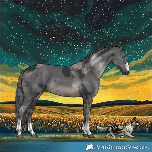 Horse Color:Black Merle