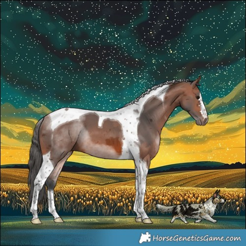 Horse Color:Bay Merle Tobiano 