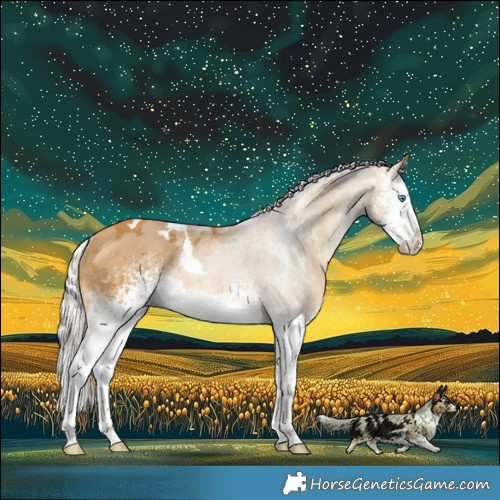Horse Color:White Spotted Silver Buckskin Merle Splash Rabicano