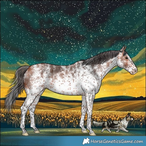 Horse Color:White Spotted Bay Merle