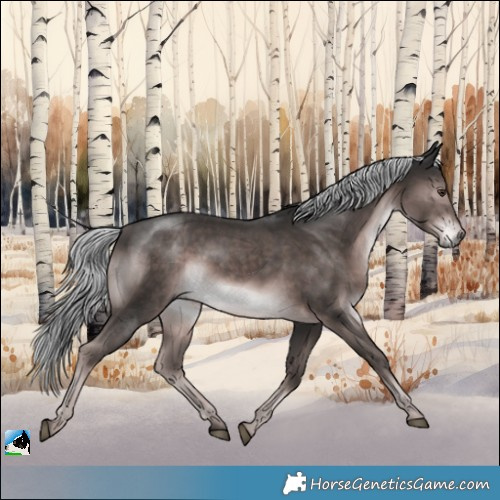 Horse Color:Platinum Liver Chestnut Mushroom Rabicano 