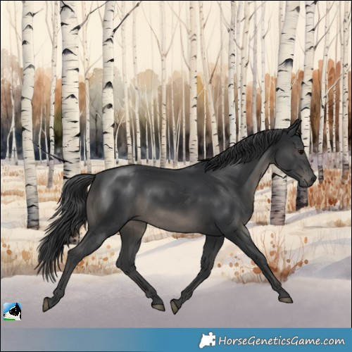 Horse Color:Platinum Black Rabicano