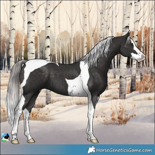 Horse Color:Platinum Liver Chestnut Splash Tobiano 