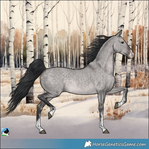 Horse Color:Platinum Brown Dun Sabino Rabicano 