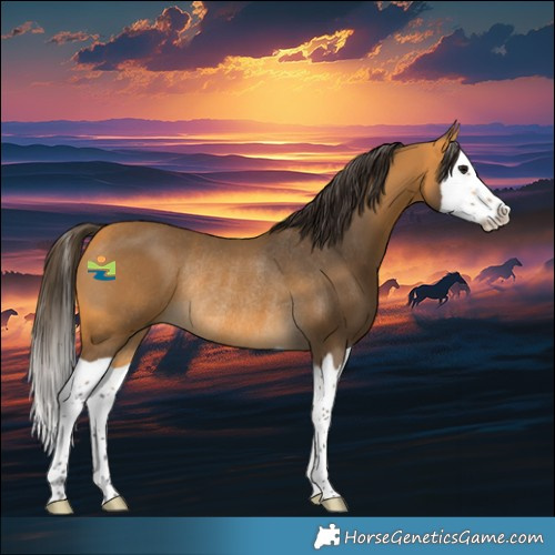 Horse Color:Buckskin Splash Rabicano 