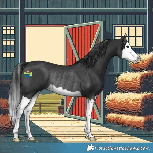 Horse Color:Black Splash Rabicano 
