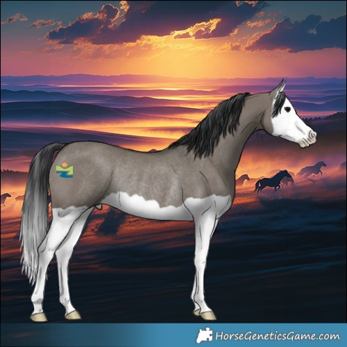 Horse Color:Grullo Splash Rabicano 