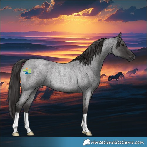 Horse Color:Smoky Blue Roan Rabicano 