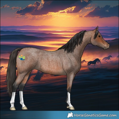Horse Color:Bay Roan