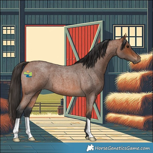 Horse Color:Bay Roan 
