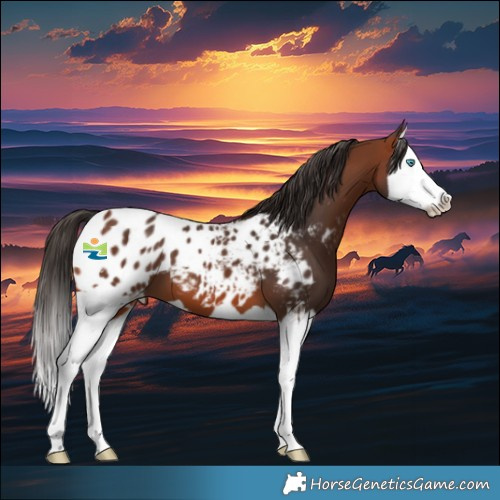 Horse Color:Bay Splash Appaloosa 