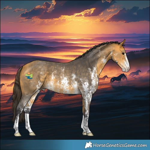 Horse Color:Buckskin Sabino