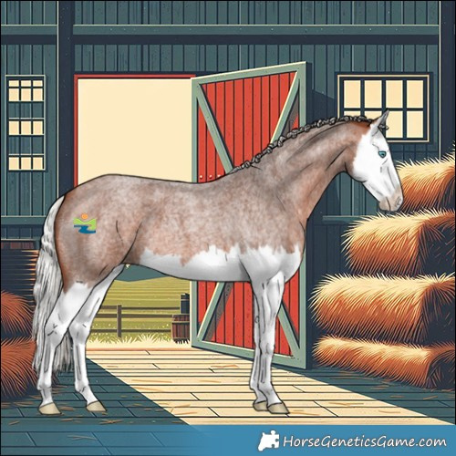 Horse Color:Silver Brown Roan Splash 
