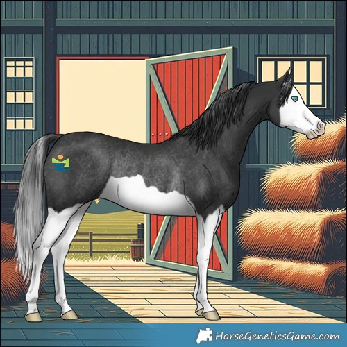 Horse Color:Black Splash Rabicano 