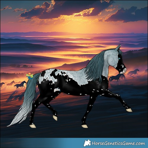 Horse Color:Watercolor Blue Roan Splash Blanket 