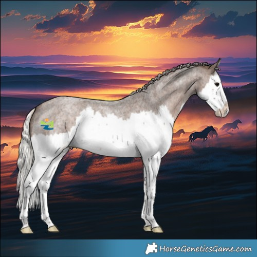 Horse Color:Silver Blue Roan Splash 