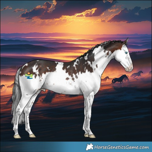 Horse Color:White Spotted Brown Splash Rabicano 
