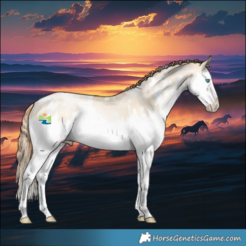 Horse Color:White Spotted Buckskin Pearl Dun Splash Rabicano 