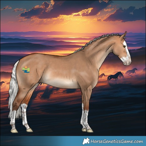 Horse Color:Silver Bay Dun Splash Rabicano 