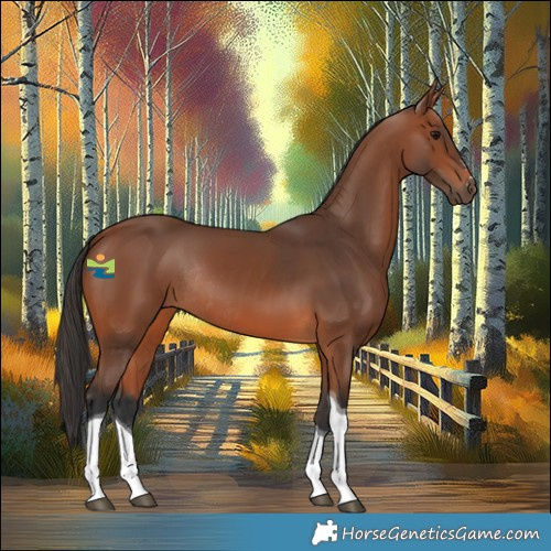 Horse Color:Bay Tobiano Rabicano 