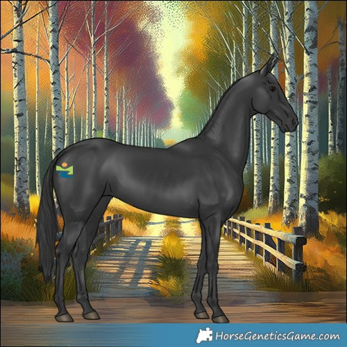 Horse Color:Black Rabicano 