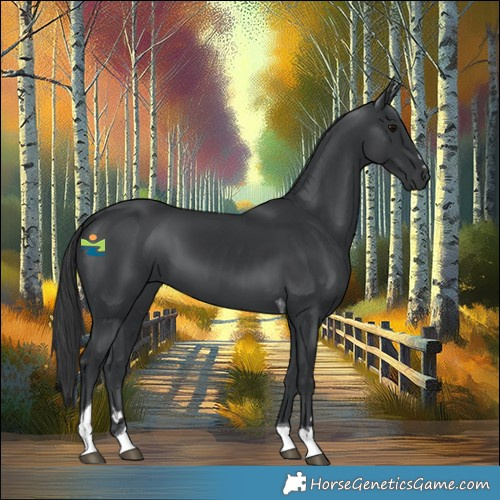 Horse Color:Black Tobiano 