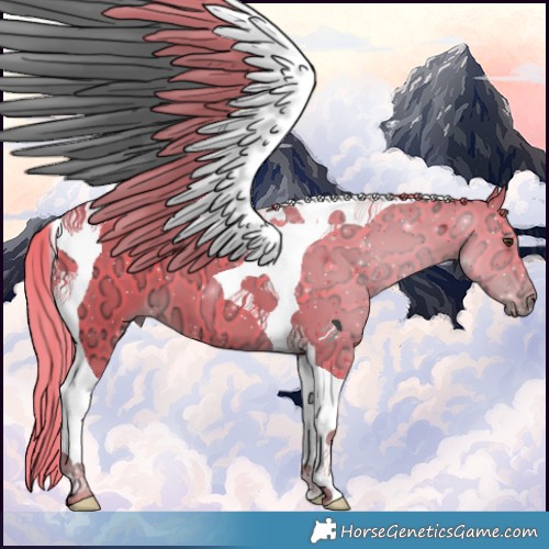 Horse Color:Watercolor Liver Chestnut Ice Tobiano 