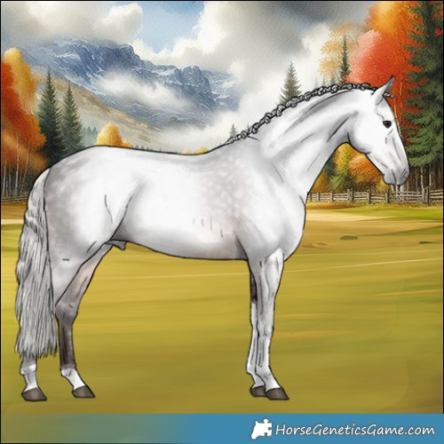 Horse Color:Gray Silver Brown Tobiano 