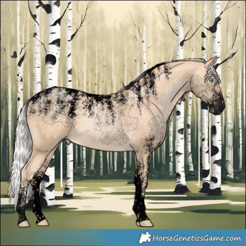Horse Color:Powder White Void Silver Buckskin Pearl 