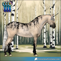 Horse Color:Powder White Void Silver Buckskin Pearl 