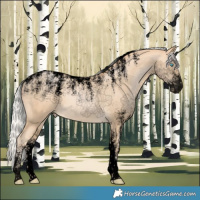 Horse Color:Powder White Void Silver Buckskin Pearl