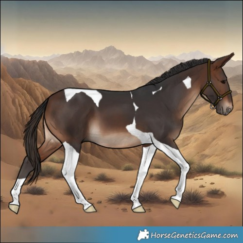 Horse Color:Brown Tobiano 