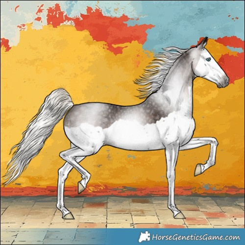 Horse Color:Gray Silver Bay Ice Splash 