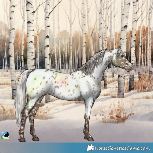 Horse Color:Silver Grullo Near Leopard 