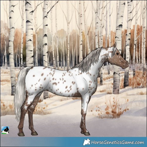 Horse Color:Silver Grullo Appaloosa 