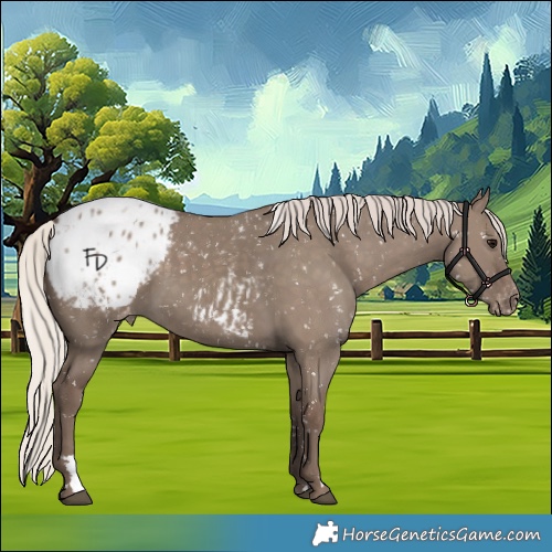 Horse Color:Silver Grullo Appaloosa