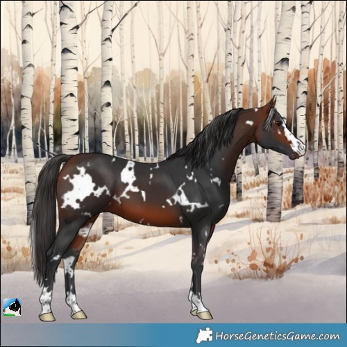 Horse Color:White Spotted Bay 
