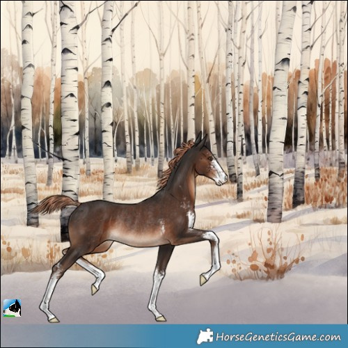 Horse Color:Liver Chestnut Sabino Rabicano 