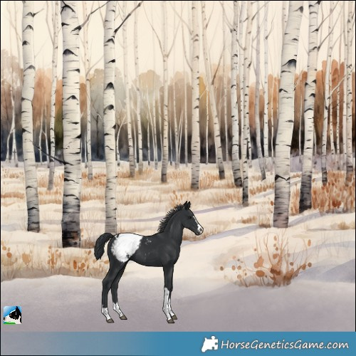 Horse Color:Black Appaloosa 