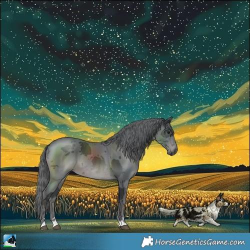 Horse Color:Black Merle 